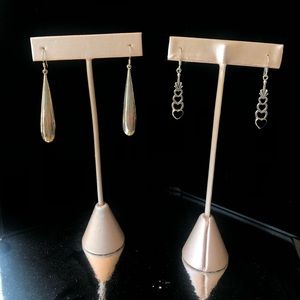 2 pairs of sterling earrings